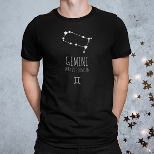 Gemini Personalised Zodiac Constellation T-Shirt