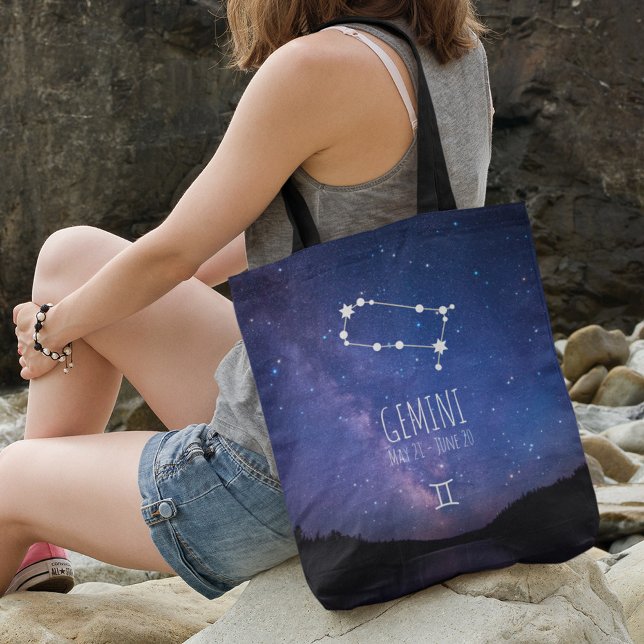 Gemini | Personalised Zodiac Constellation Tote Bag (Creator Uploaded)