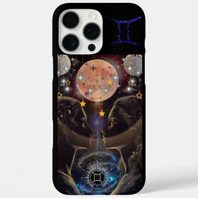 Gemini Phone Case, black Case-Mate iPhone Case (Back)