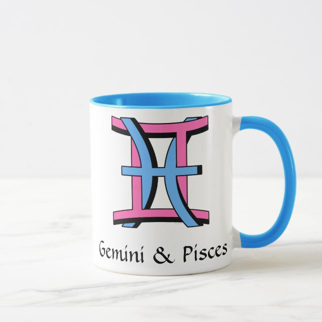 Gemini & Pisces PkBl Mug (Right)