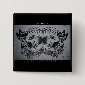 Gemini Print 15 Cm Square Badge