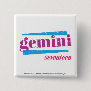 Gemini Purple 15 Cm Square Badge