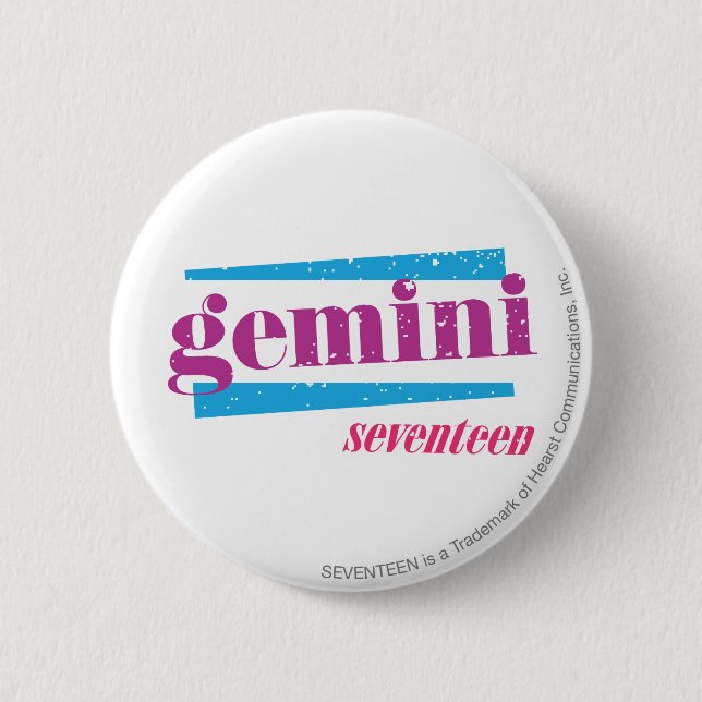 Gemini Purple 6 Cm Round Badge (Front)