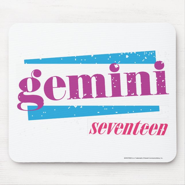 Gemini Purple Mouse Pad (Front)