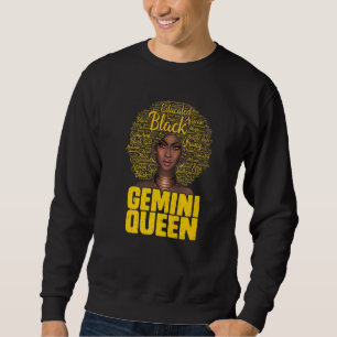 Gemini Queen Black Woman Afro Natural Hair African Sweatshirt