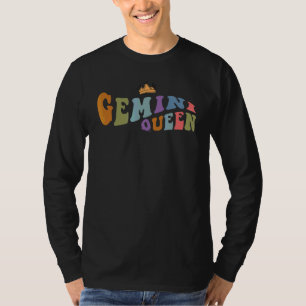 Gemini Queen Crown Zodiac Sign Horoscope Astrology T-Shirt