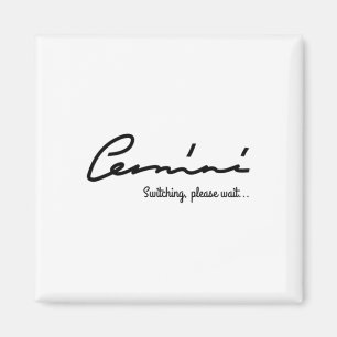 Gemini Quirky Tee. Sticker Magnet