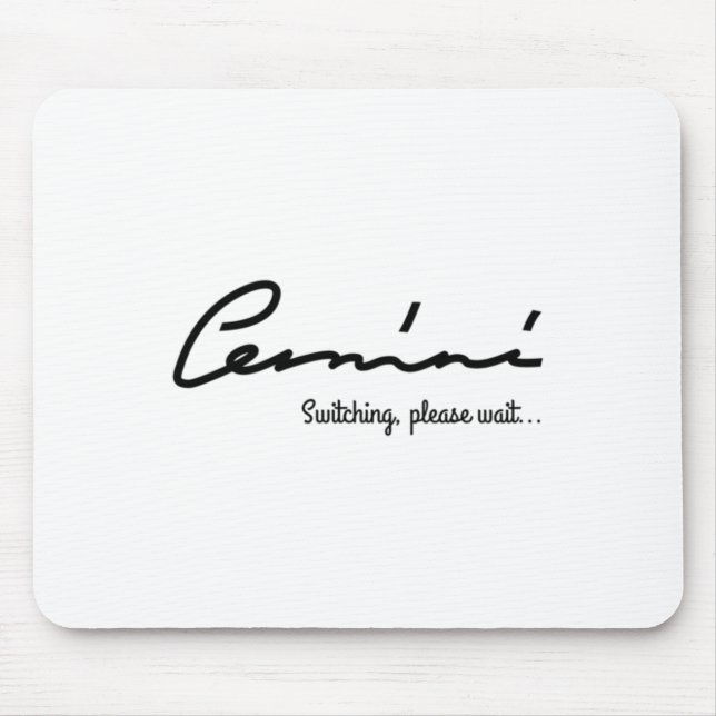 Gemini Quirky Tee. Sticker  Mouse Pad (Front)