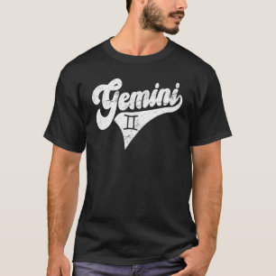 Gemini Retro Zodiac Astrology Horoscope Gemini 3 T-Shirt