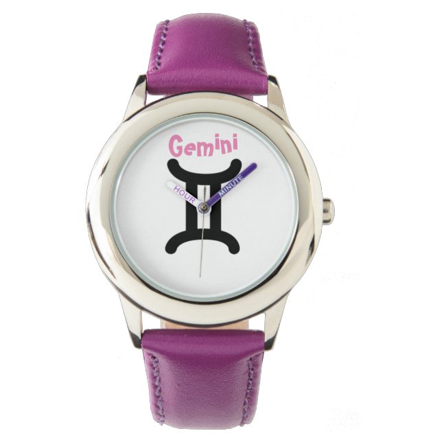 Gemini Sign of the Zodiac. Kids Watches. Watch (Front)