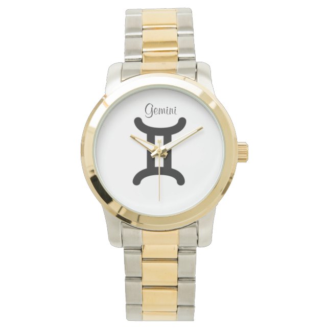 Gemini Sign of the Zodiac.  Ladies Watches. Watch (Front)