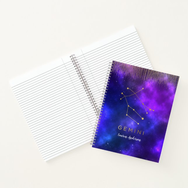 Gemini Sign Personalised Journal - Office (Inside)