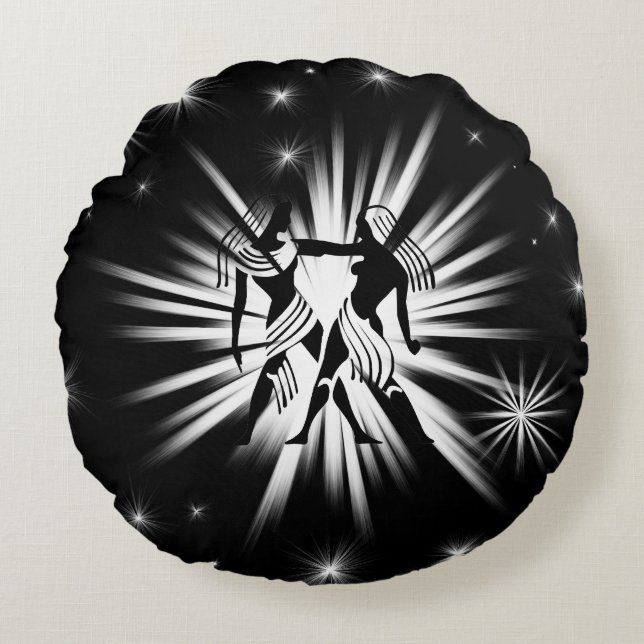 Gemini sign round cushion (Front)