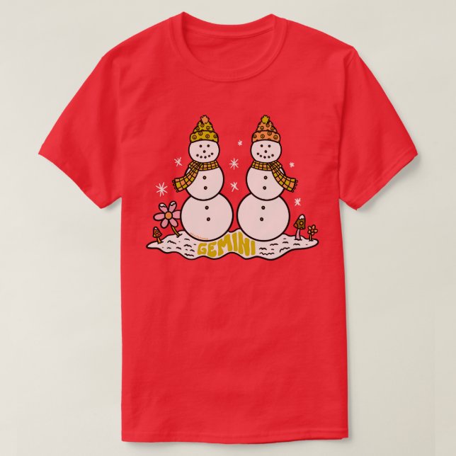 Gemini Snowman T-Shirt (Design Front)