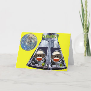Gemini Sock Monkeys Card