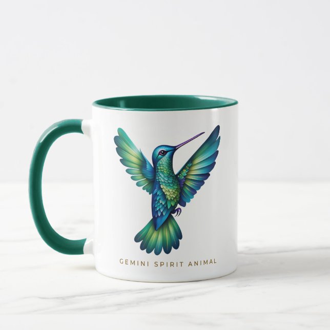 Gemini Spirit Animal Hummingbird Alebrije Male Mug (Left)