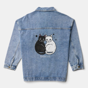 Gemini star sign the twins zodiac star denim jacket