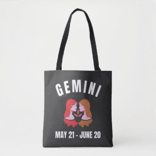 Gemini star sign tote bag