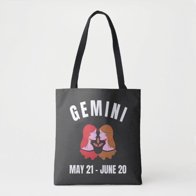 Gemini star sign tote bag (Front)