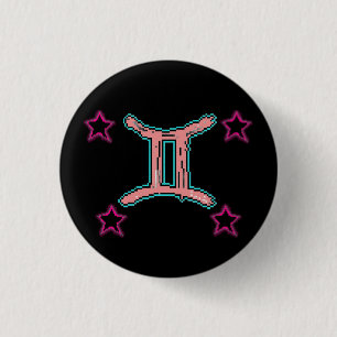 GEMINI Stars 3 Cm Round Badge