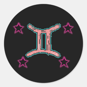 GEMINI Stars Classic Round Sticker