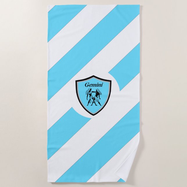 Gemini symbol    beach towel (Front)