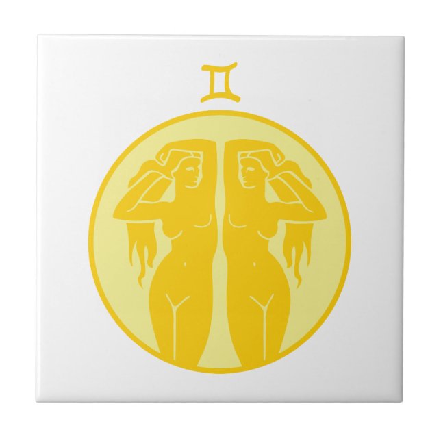 Gemini Symbol Ceramic Tile (Front)