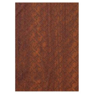 Gemini Symbol on Brown Mahogany like print Tablecloth