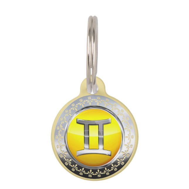 Gemini Symbol Pet Tag (Front)