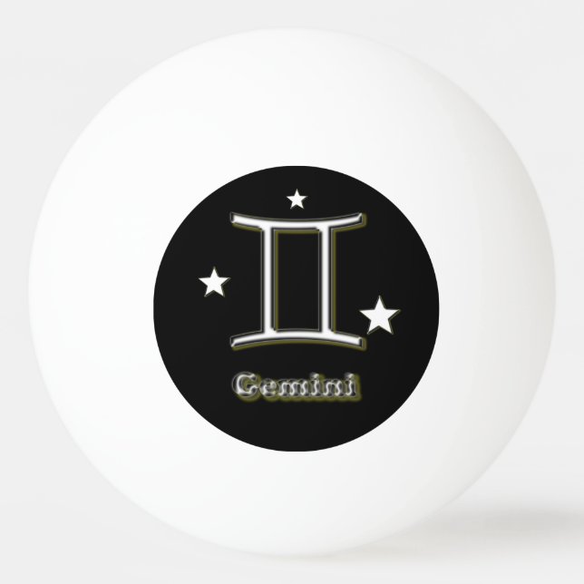 Gemini symbol ping pong ball (Front)