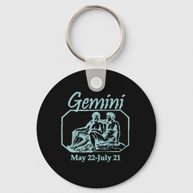Gemini Teal Key Ring (Front)