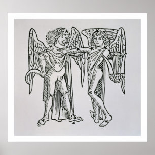 Gemini (the Twins) an illustration from the 'Poeti Poster
