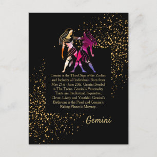 Gemini the Twins Postcard