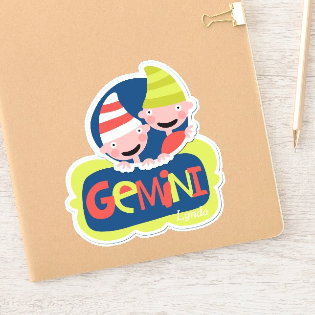 Gemini the Twins Zodiac Contour (Notebook)