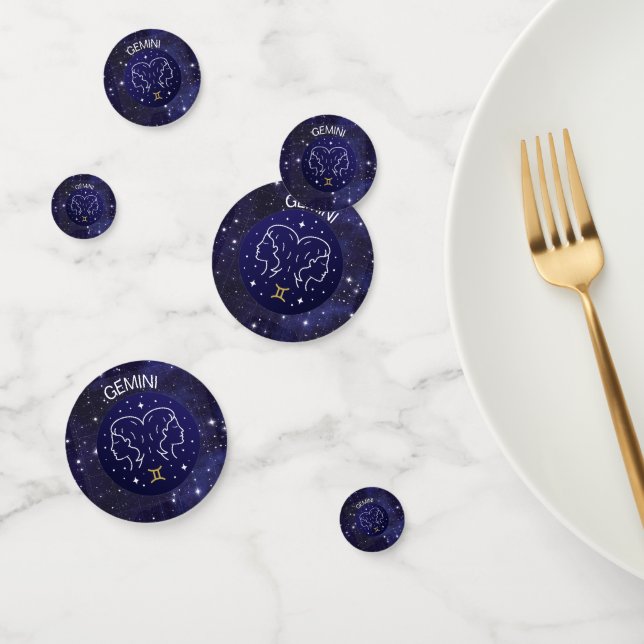 Gemini the Twins Zodiac Design Table Confetti (Group)