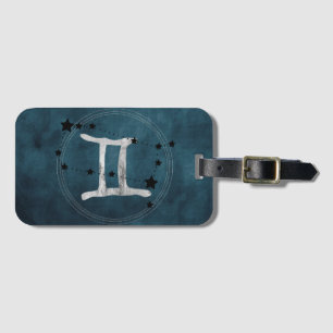 Gemini the Twins zodiac sign constellation stars Luggage Tag
