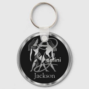 Gemini ♊ the Twins - Zodiac Sign Keychain