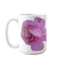 Gemini Twin sisters hot pink rose mug by Berglind 
