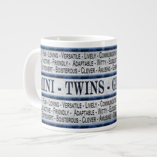 GEMINI - TWINS - COFFEE/SOUP/JUMBO MUG - TEXT (Front Left)
