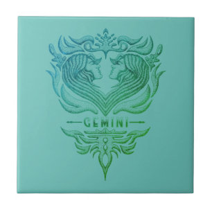 Gemini Twins Emblem Ceramic Tile