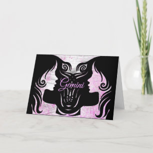 Gemini Twins Horoscope Happy Birthday Card