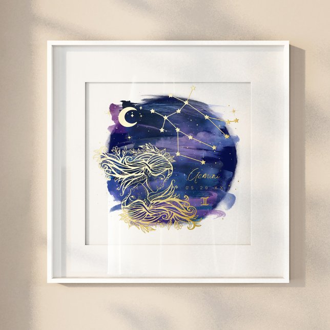 Gemini Twins Sign of the Zodiac Custom Birth Date (Creator Uploaded)