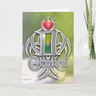 GEMINI valentines day or birthday card