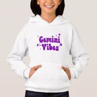 Gemini Vibes Zodiac Astrology Purple Stars Hoodie