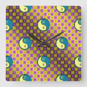 Gemini & Water Boar Square Wall Clock