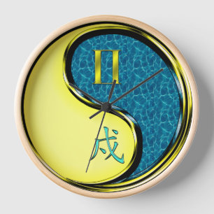 Gemini & Water Dog Clock