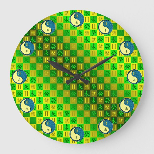 Gemini & Water Goat Large Clock (Front)