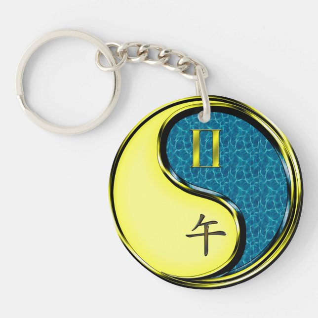 Gemini & Water Horse Key Ring (Front)