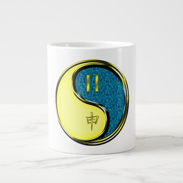 Gemini & Water Monkey Large Coffee Mug (Front)