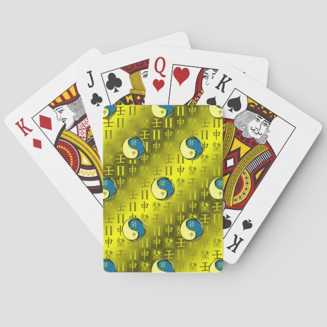 Gemini & Water Monkey Playing Cards (Back)